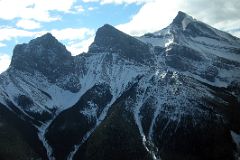 11A The Three Sisters - Charity Peak, Hope Peak and Faith Peak From Helicopter Above Canmore In Winter